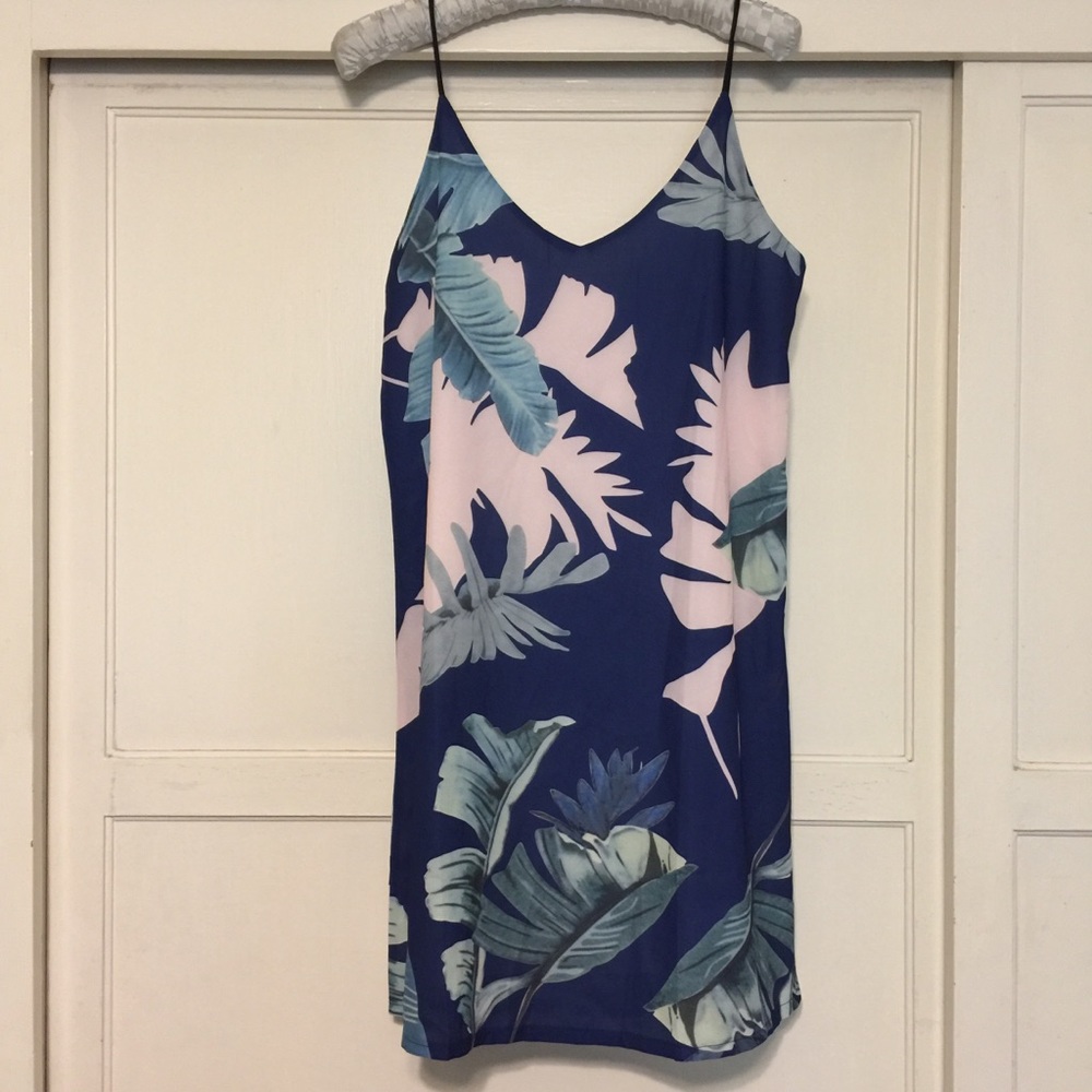 Camisole mini dress, floral pattern, womens sz lg